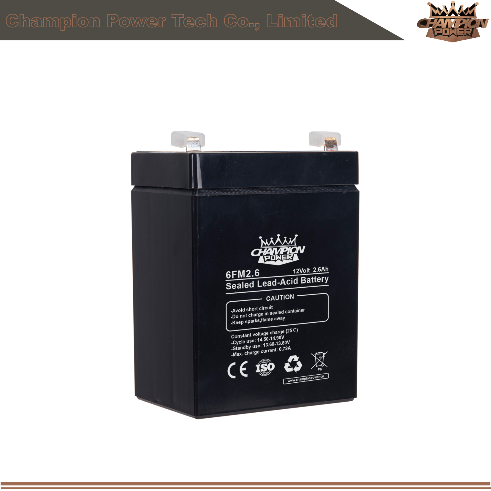 6FM2.6 12V2.6Ah AGM Battery
