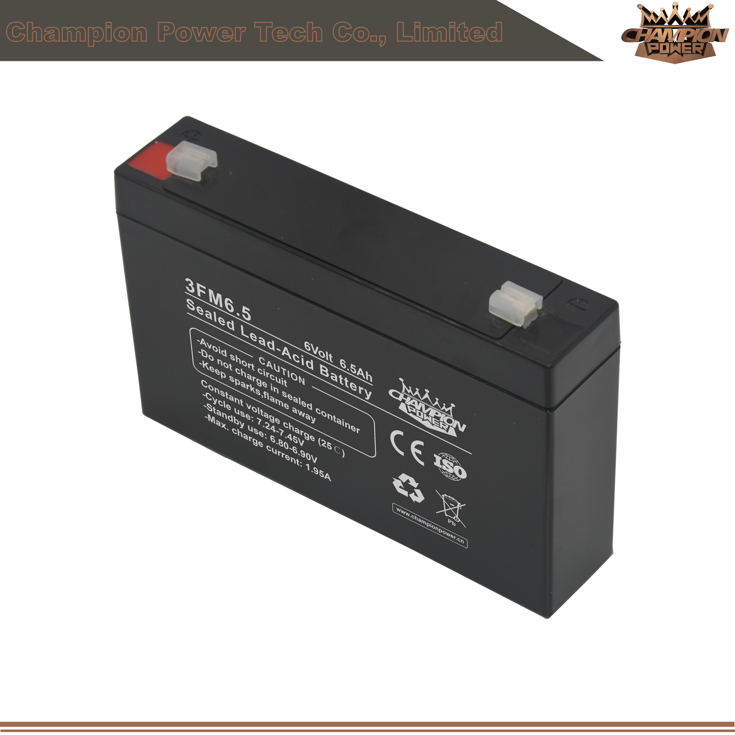3FM6.5 6V6.5Ah AGM Battery